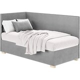 Ghado Sivi kutni dječji krevet s prostorom za odlaganje s madracem 90x200 cm Flexi - | shoptok.hr