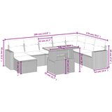  9-dijelni set vrtnih sofa s jastucima bež od poliratana | shoptok.hr