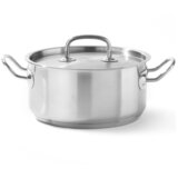 Hendi Lonac za dinstanje, srednje dubine - sa poklopcem, Kitchen Line, 9,5L, ⌀280x(H)155mm | Eponuda.com