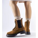 Gemre Brown ankle boots with chunky sole Swinford | Shoptok.si