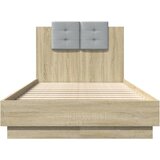  Okvir za krevet s uzglavljem boja hrasta 90x190 cm drveni | Eponuda.com