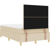  s opruga kutije s uzglavljem Krema 120 x 190 cm tkanina | shoptok.hr