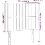  LED uzglavlje plavo 103 x 16 x 118/128 cm od tkanine | shoptok.hr