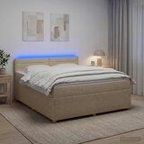  Boxspring krevet s madracem Krem 140 x 190 cm Tkanina | shoptok.hr