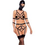 Bad Kitty - set pojasa za tijelo i maska za glavu (crna) | shoptok.hr