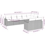  8-dijelni set vrtnih sofa s jastucima smeđi od poliratana | shoptok.hr