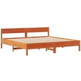  Krevet s regalom za knjige bez madraca 200x200 cm od borovine | shoptok.hr