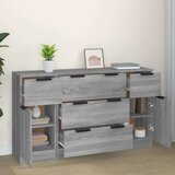 vidaXL Komplet komod 3-delni siva sonoma inženirski les | Shoptok.si