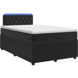  Boxspring krevet s madracem Crna 120 x 190 cm Baršun | shoptok.hr