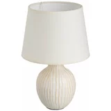 Casa Selección Krem stolna lampa keramička s tekstilnim sjenilom (visina 28 cm) –