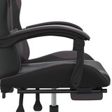  Okretna igraća stolica s osloncem crno-siva od umjetne kože | shoptok.hr