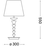Ideal Lux - Kristalna stona lampa PEGASO 1xE27/60W/230V sjajni hrom | Eponuda.com