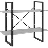 Maison Chic Knjižna omara - Knjižni regal 2-nadstropna betonsko siva 80x30x70 cm iverna pl., (21724828) Cene