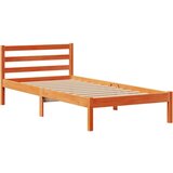  Knjižna postelja brez vzmetnice vošč. rjava 75x190 cm borovina, (21653657) | Shoptok.si