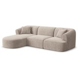 Cosmopolitan Design Svjetlo smeđa kutna garnitura od samta (s lijevim kutom/s ležaljkom) Campi – | shoptok.hr