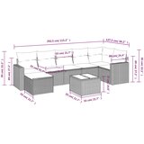  8-dijelni set vrtnih sofa s jastucima smeđi od poliratana | shoptok.hr