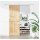 vidaXL Klizna vrata s priborom za montažu 70 x 210 cm masivna borovina | shoptok.hr
