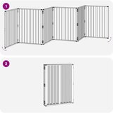  Pasja vrata 6 pcs Črna 60 x 80 cm Cinkana jeklena, (5000232780) | Shoptok.si