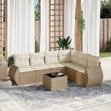 vidaXL 7-dijelni set vrtnih sofa od poliratana s jastucima bež | shoptok.hr