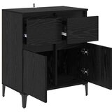  Kreveta Crni hrast 60 x 35 x 70 cm Obrađeno drvo i čelik | shoptok.hr