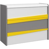Mömax komoda divertido, siva, bela, rumena | Shoptok.si