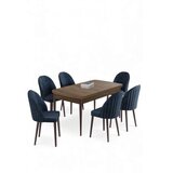 Hanah home Rasklopivi trpezarijski sto i stolice (7 delova) Enya Baroque Anthracite | Eponuda.com