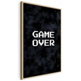  Slika - Pixel Game Over 60x90 U prirodnom drvenom okviru | shoptok.hr