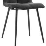 P & B STOL, les, kovina, tekstil črna | Shoptok.si