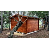 Male kuće Drvena vrtna kuća LUGO 350 × 320 cm sa šindrom | shoptok.hr