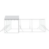 Vanjski kavez za pse s krovom srebrni 10x6x2,5m pocinčani čelik | shoptok.hr