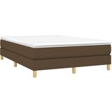  s oprugama i madracem tamnosmeđi 140 x 190 cm od tkanine | shoptok.hr