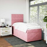 Box spring krevet s madracem ružičasti 100x200 cm baršunasti | shoptok.hr