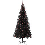 vidaXL Božično drevo med 300 LED z stojalom Črna 240 cm PVC | Shoptok.si