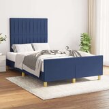  Okvir za krevet s uzglavljem plavi 120 x 200 cm od tkanine Cijene