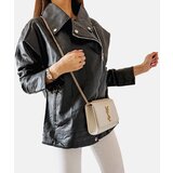 Gemre Black faux leather biker jacket Quennel | Shoptok.si