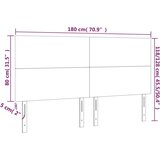 vidaXL LED posteljno vzglavje črno 180x5x118/128 cm blago | Shoptok.si