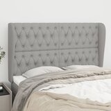  Uzglavlje s ušima svjetlosivo 147x23x118/128 cm od tkanine | shoptok.hr