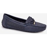 Boto Women's moccasins with perforated pattern and lacing in navy Mirisa | shoptok.hr