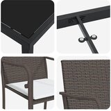  Vrtni set za objed 9 kom. Smeđa i crna PE ratan | shoptok.hr