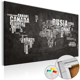  Slika na plutenoj podlozi - Spanish Geography [Cork Map - Spanish Text] 90x60 Cijene