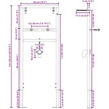  Podrška za Zid Kupaonice Plava 50 x 3 x 112 cm | shoptok.hr