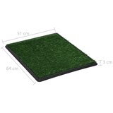  Toalet za ljubimce s pladnjem i travom zeleni 64 x 51 x 3 cm | shoptok.hr