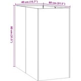  Sadilica maslinastozelena 40x80x80 cm od čelika | shoptok.hr