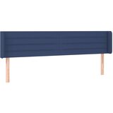  Posteljno vzglavje modro 183x16x78/88 cm blago | Shoptok.si