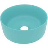 Maison Chic Razkošen Umivalnik - Kopalna umivalnik - Lavabo okrogel mat svetlo zelen 40x15 cm keramičen, (21684609) Cene