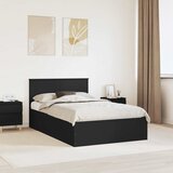 Krevetna konstrukcija Crna 135 x 190 cm Konstruirano drvo | shoptok.hr