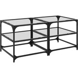  Stolići s prozirnom staklenom površinom 2 kom 50x50x45 cm čelik | shoptok.hr