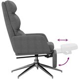  Stol za sproščanje z oporo za noge svetlo sivo blago, (20957471) | Shoptok.si