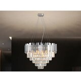  Kristalni luster na sajli PLAZA 9xE14/40W/230V, prečnik 60 cm, srebrne boje | Eponuda.com