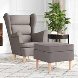 vidaXL fotelj s stolčkom za noge taupe blago | Shoptok.si